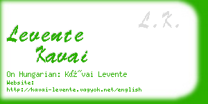 levente kavai business card